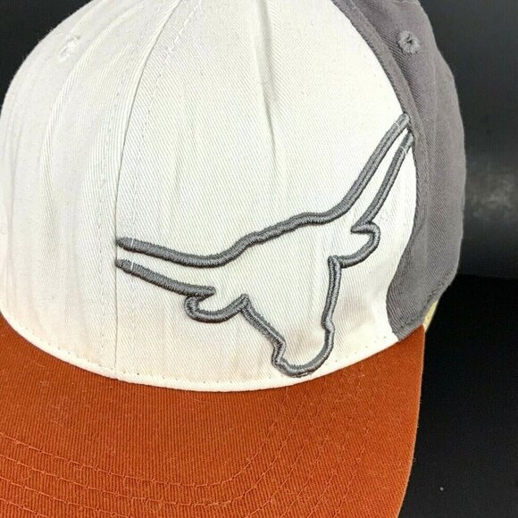 Texas Longhorns UT Adjustable Hat Cap M/L Orange Gray Embroidered Logo - Picture 5 of 7